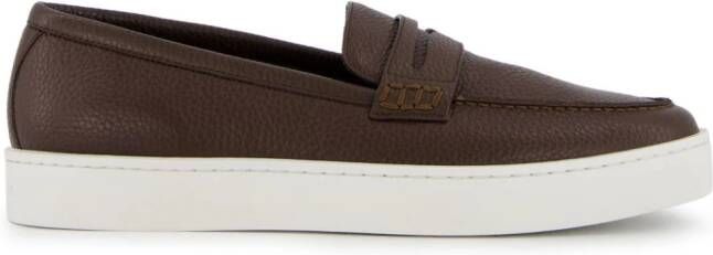 Manolo Blahnik Ellis leather loafers Brown