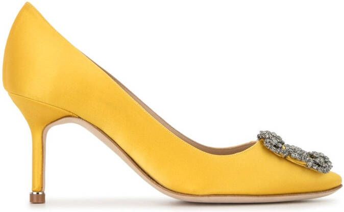 Manolo Blahnik Hangisi 70mm pumps Yellow