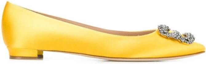Manolo Blahnik Hangisi ballerinas Yellow
