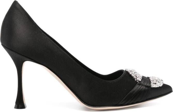 Manolo Blahnik Maida 90mm suede pumps Black