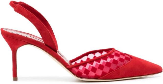 Manolo Blahnik Mingosli 70mm slingback pumps Red