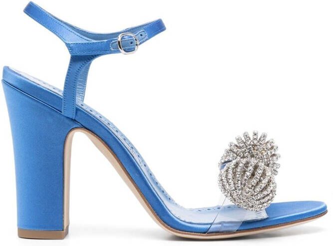Manolo Blahnik Ostria 90mm star-embellished sandals Blue