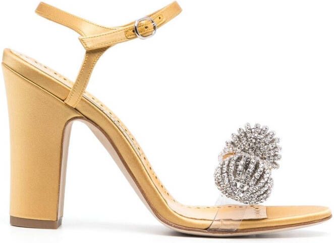 Manolo Blahnik Ostria 90mm star-embellished sandals Yellow