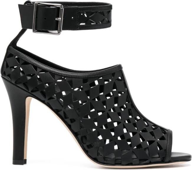 Manolo Blahnik Tingah 105mm laser-cut sandals Black