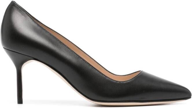 Manolo Blahnik 70mm Tora leather pumps Black