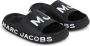 Marc Jacobs Kids Aqua logo-print slides Black - Thumbnail 1