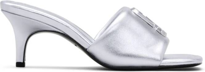 Marc Jacobs The Metallic J leather sandals Silver