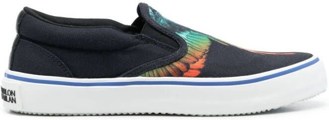 Marcelo Burlon County of Milan Wings-print slip-on sneakers Black