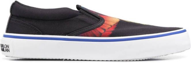 Marcelo Burlon County of Milan Wings-print slip-on sneakers Black