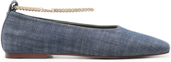 MARIA LUCA Augusta denim ballerina shoes Blue