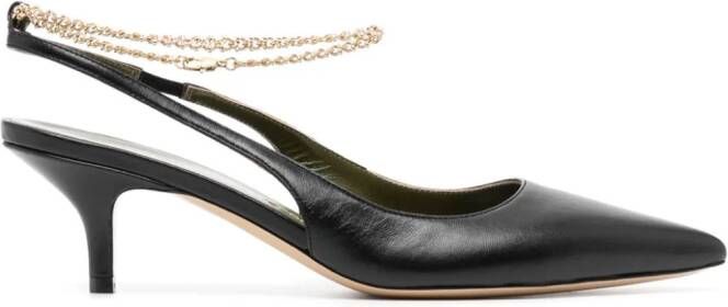 MARIA LUCA Felicia slingback leather pumps Black