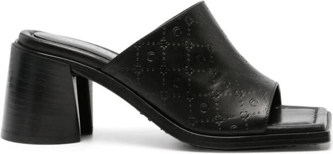 Marine Serre 75mm leather sandals Black