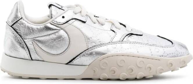 Marine Serre MS Rise laminated sneakers Silver