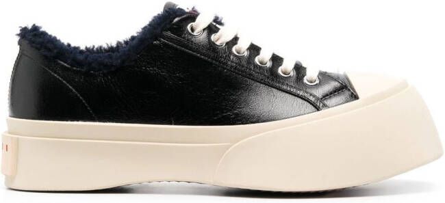 Marni almond-toe lace-up sneakers Black - Picture 2