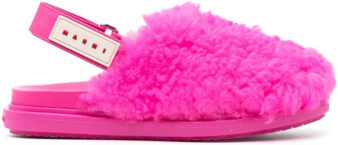 Marni calf-hair mules Pink