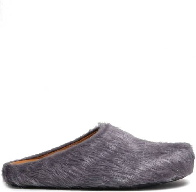 Marni Fussbett calf-hair clogs Grey