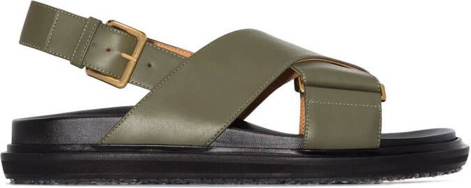 Marni Fussbett colour-block leather sandals Blue