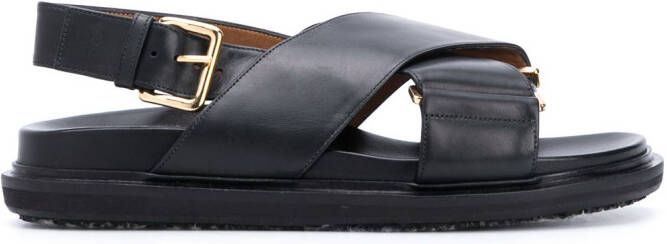 Marni Fussbett criss-cross sandals Black