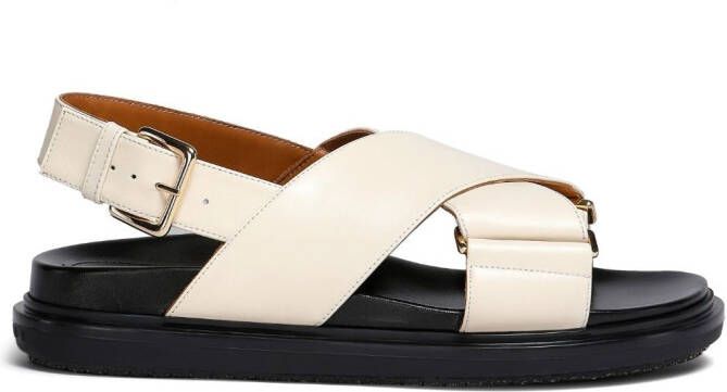 Marni Fussbet leather sandals Neutrals