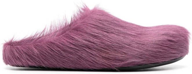 Marni Fussbett Sabot calf hair mules Purple