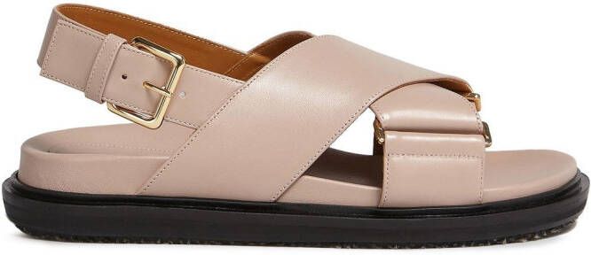 Marni Fussbet leather sandals Neutrals