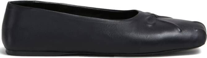 Marni leather ballerina shoes Black