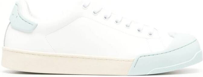 Marni logo-debossed leather sneakers Neutrals