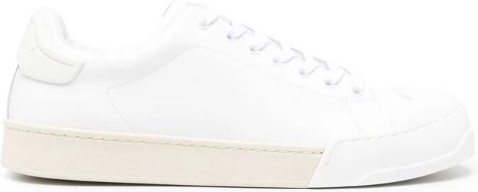 Marni logo-debossed tonal leather sneakers White