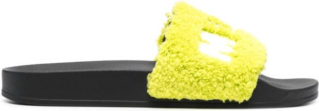 Marni logo flat slides Black