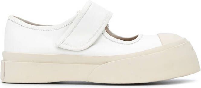 Marni leather Mary Jane sneakers White