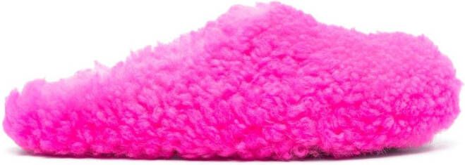Marni Fussbet Sabot calf-hair slippers Pink