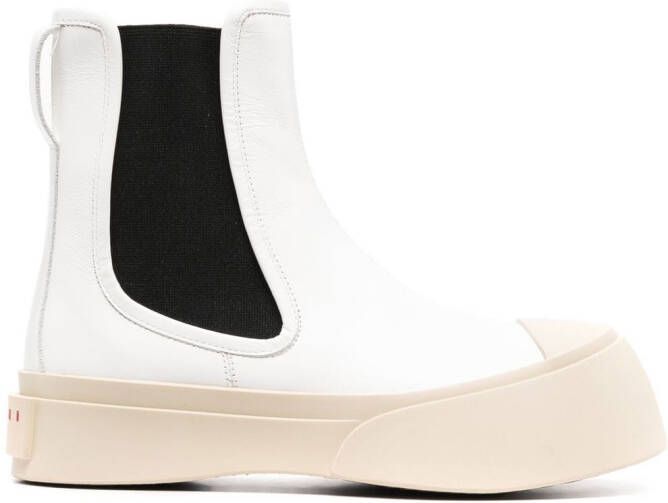 Marni Pablo leather Chelsea boots White