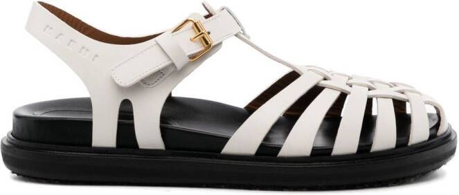 Marni strappy flat sandals White
