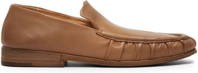 Marsèll almond-toe leather loafers Brown
