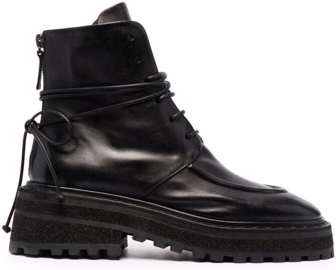 Marsèll Carro ridged-sole leather boots Black