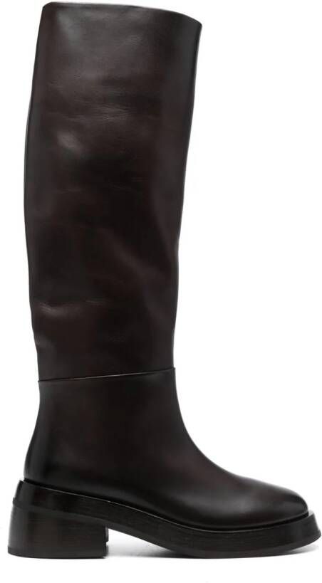 Marsèll Chamois 60mm leather boots Brown