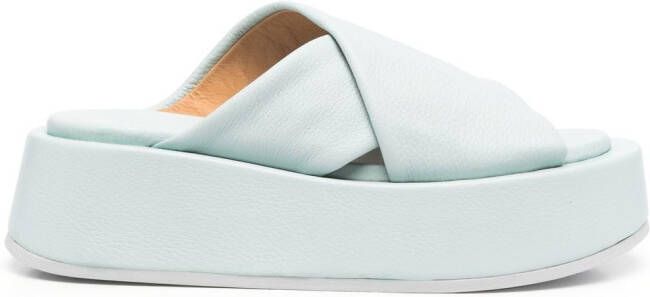 Marsèll cross-strap platform sandals Blue