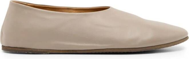 Marsèll Coltellaccio leather ballerina shoes Grey