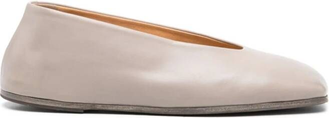 Marsèll Coltellaccio leather ballerina shoes Grey