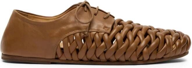 Marsèll interwoven leather Derby shoes Brown