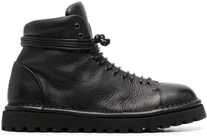 Marsèll lace-up leather combat boots Black