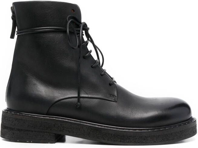 Marsèll leather combat boots Black