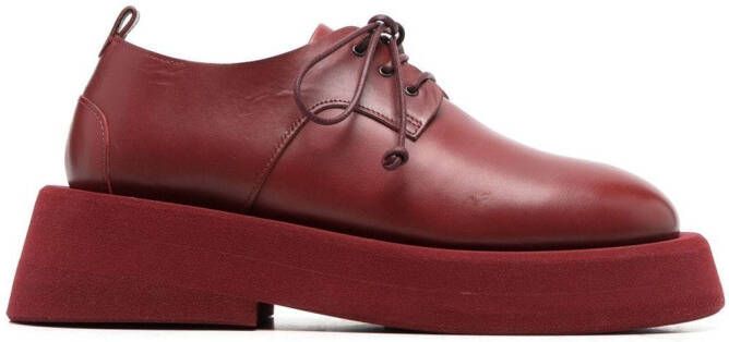 Marsèll lace-up leather Oxford shoes Red