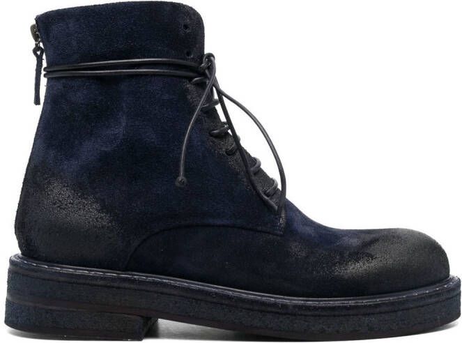Marsèll lace-up suede boots Blue