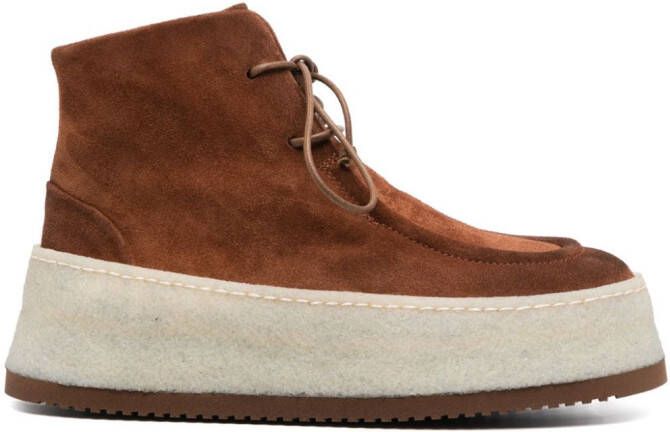 Marsèll lace-up suede boots Brown