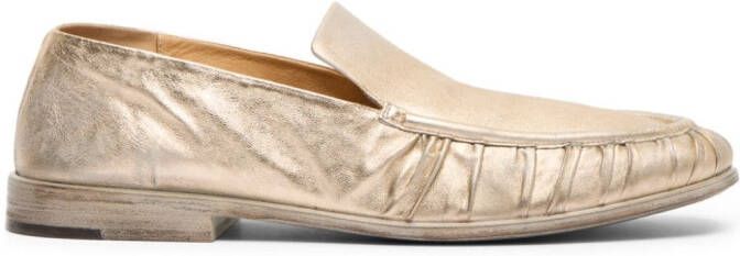 Marsèll metallic-leather loafers Gold