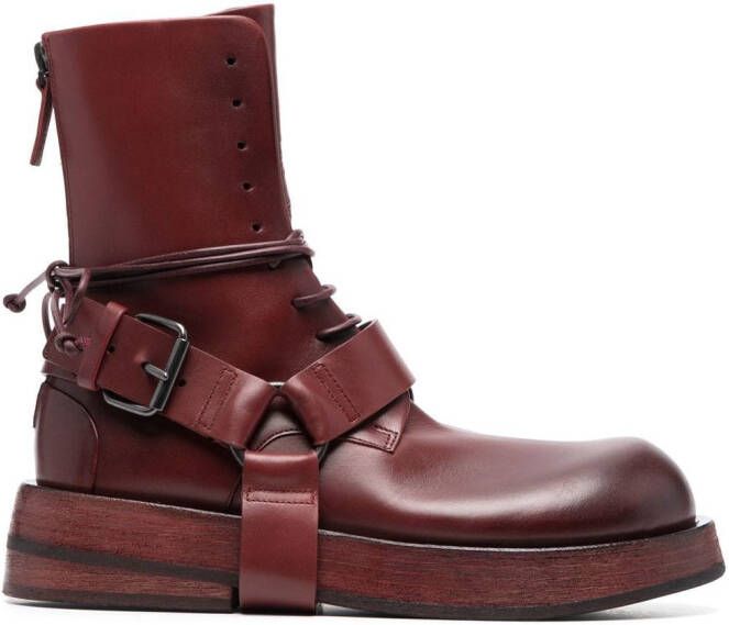 Marsèll Musona 40mm biker boots Red