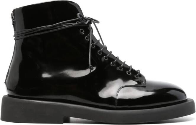 Marsèll patent-finish lace-up boots Black