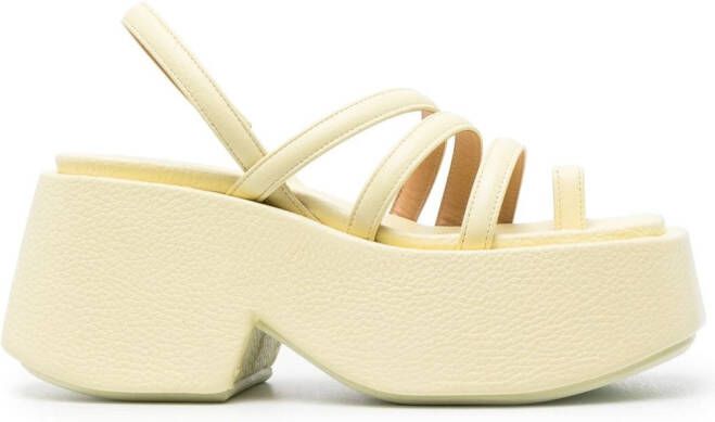 Marsèll platform leather sandals Yellow