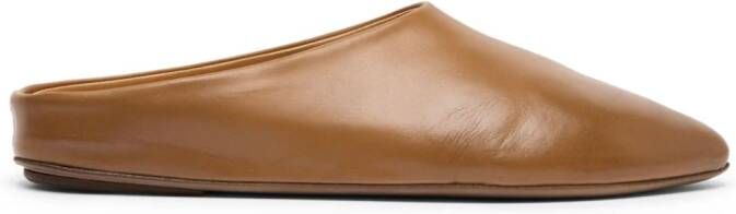 Marsèll pointed-toe leather mules Brown